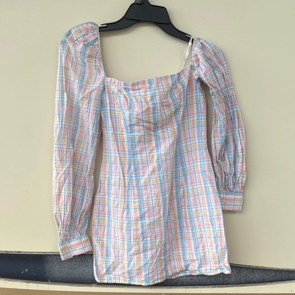 MAJORELLE Pastel Plaid Blouse - Picture 2 of 8